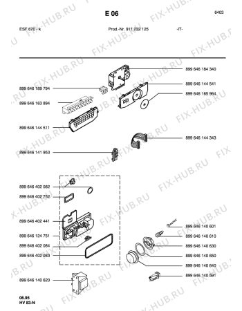Взрыв-схема посудомоечной машины Electrolux ESF670K SCHWARZ - Схема узла Section1